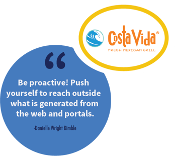 A franchise sales tip from Danielle Wright Kimble, National Franchise Sales Director at Costa Vida.