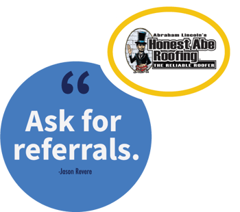 A franchise sales tip from Jason Revere, VP of Business Development at Honest Abe Roofing.